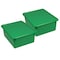 Romanoff Storage Bin, Green, 6 in H, 10-1/2 in W, 13 in L, 2 PK ROM16005 - alternate 1